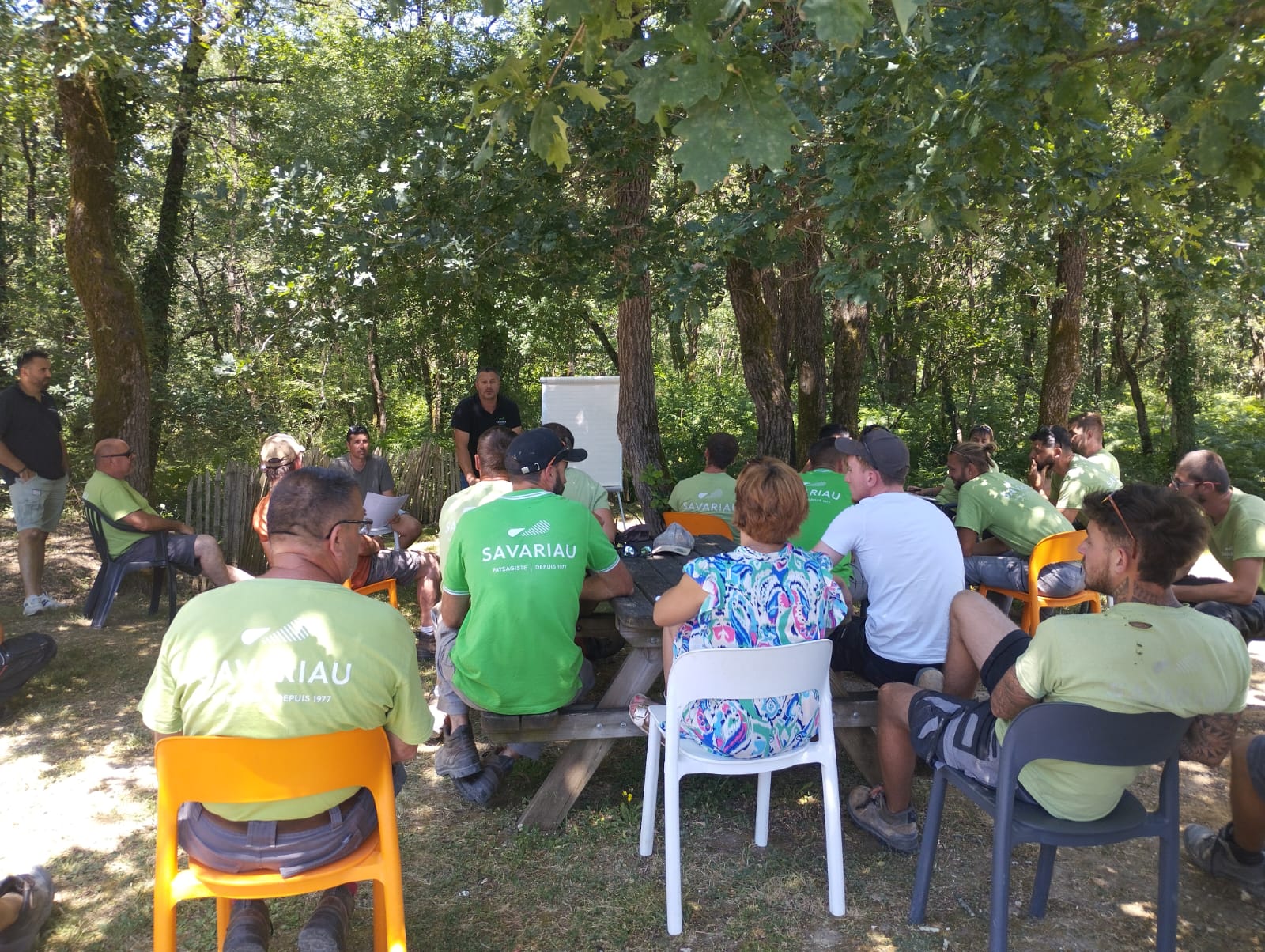 Journée de cohésion et préparation des 50 ans de Savariau Paysagiste en Charente